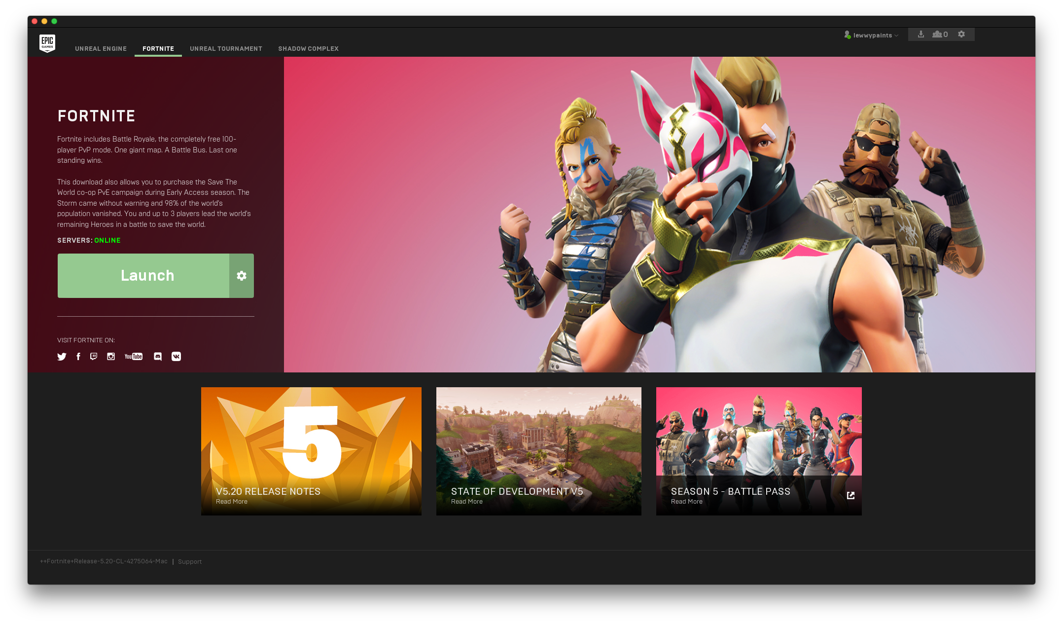 Fortnite download for mac os